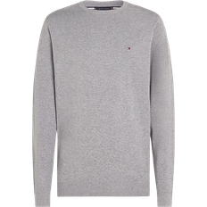 Tommy Hilfiger Flag Crew Neck Jumper - Medium Grey Heather