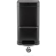 70L Dual Recyling Sensor Bin Black