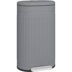 Homcom Metal Kitchen Bin with Soft-Close Lid Grey
