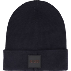 Blau - Herren Kopfbedeckungen HUGO BOSS Foxxy Beanie - Dark Blue