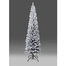 Shatchi Snow Flocked Artificial Slim Pencil 6FT Christmas Tree