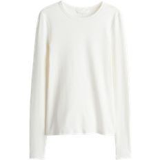 Damen T-Shirts H&M Long Sleeved Jersey Shirt - White