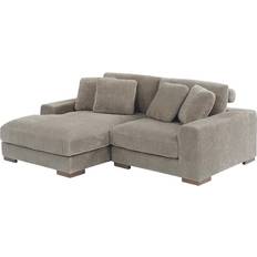 Latitude Run Corduroy Sectional Camel Sofa 89.5" 2 Seater