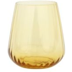 Giallo Bicchieri da whisky Vietri Francesca Amber Double Old Fashioned 16oz Whiskey Glass