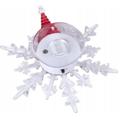 Grundig Snowflake White/Red Decoration 12.5cm