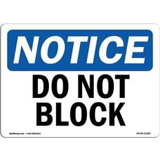 SignMission "Do Not Block" Notice Sign 5x3.5"