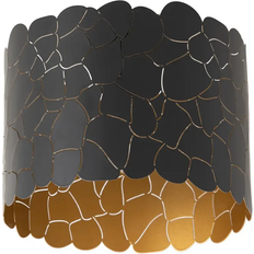 Lindby Aralena Black/Gold Ceiling Flush Light 26cm