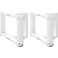 VidaXL Vita Bordsben vidaXL T-Shaped White Bordsben 31cm 2st