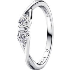 Pandora Infinite Sterling Silver Double Facing Lab Grown Ring - Silver/Diamonds