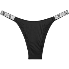 Recycled Fabric Knickers Victoria's Secret Shine Strap Brazilian Panty - Black