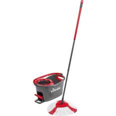 Vileda turbo easywring & clean wischmop komplettset,bodenwischer schwarz/rot