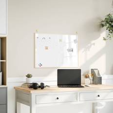 vidaXL Magnetisk Whiteboard med Massiv Fururam 80 x 55 cm