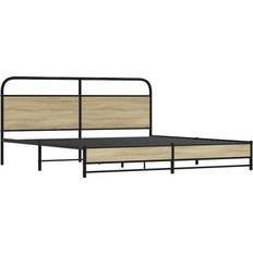 Beds & Mattresses vidaXL Metal Bed Frame Sonoma Oak Double/King Size