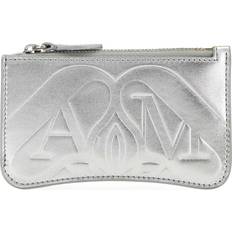 Alexander McQueen Leather Card Holder - Silver