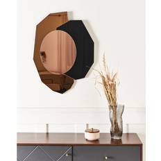 Rose Gold Mirrors Metro Lane Deella Rose Gold 80cm H x 62cm W x 1cm D Wall Mirror