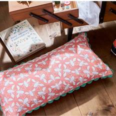Scatter Cushions Joules Permaculture Border Cushion 30cm x 60cm Multi Complete Decoration Pillows Pink, Green