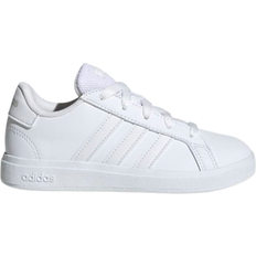 adidas Kid's Grand Court Lifestyle Tennis Lace Up - Cloud White/Cloud White/Grey One