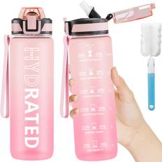 QLUR Motivational Pink Gradient Vattenflaska 0.75L