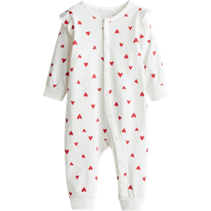 Schlafanzüge H&M Baby's Patterned Pajamas - White/Hearts