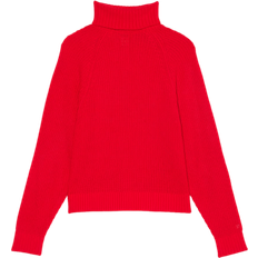 PINK Varsity Knit Chunky Turtleneck Sweater - Red Pepper