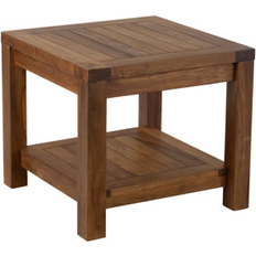 Teak Wood with Storage 18 x 18 x 18 Outdoor Side Table