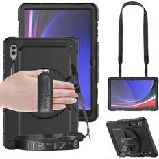 S9 ultra case TechGear UTILITY Case For Samsung Galaxy Tab S10 Ultra & S9 Ultra 14.6 inch (SM-X910/SM-X920 Series) Tough Rugged Heavy Duty Armor Shockproof Case