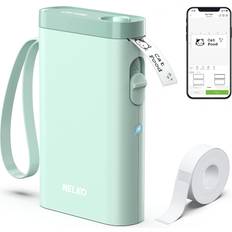 Nelko Label Maker Machine with Tape P21 Portable Bluetooth Green