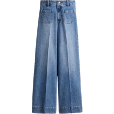 H&M Wide High Jeans - Light Denim Blue