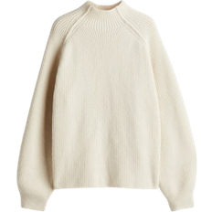 H&M Rib Knit Turtleneck Jumper - Cream