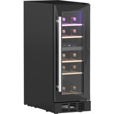 Homcom 16 Bottle Dual Zone Wine Cooler Fridge Black