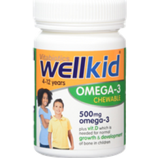 Vitabiotics WellKid Omega 3 Chewable Natural Jaffa Orange Flavour 60 stk