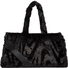 Nike Sportswear Faux Fur Tote 10L - Black/Metallic Silver