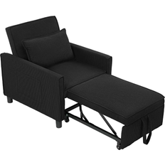 Bäddfåtöljer - Svarta Homcom 83B-233V00BK Black Fåtölj 81cm