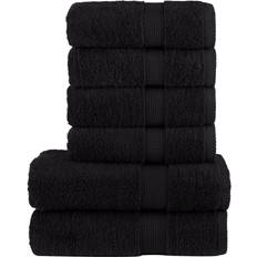 vidaXL Solund Badezimmerhandtuch Schwarz (140x70cm)