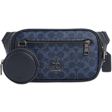 Leather - Men Bum Bags Coach Elias Belt Bag In Signature Canvas - Gunmetal/Denim/Midnight Navy