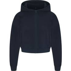 SKIMS Cropped Zip Up Hoodie - Navy