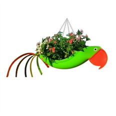 Pots, Plants & Cultivation SEM Metal Flower Pot Bird Shape Colorful