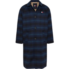 Tommy Hilfiger Longline Check Coat - Black