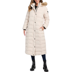 Guess Eco Sybil Padded Long Coat - Beige