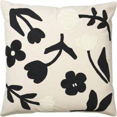 Broste Copenhagen Rosita Kuddfodral 50x50 cm Svart Kuddöverdrag Svart, Natur (50x50cm)