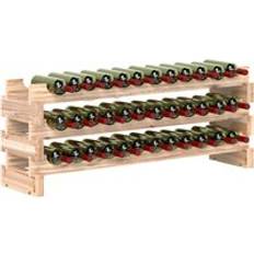 Cheap Wine Racks Homcom 36-Bottle Fir Wood Holder Wine Rack