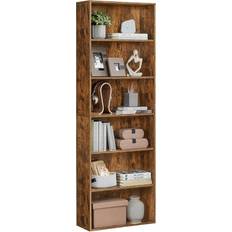 Vasagle Book Shelves Vasagle Industrial Style Rustic Brown Book Shelf 178.5cm