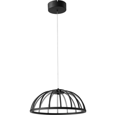 Lucande Attea Black Pendant Lamp 40cm