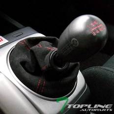 Topline Black Simulated Suede Red Stitch Shiftier