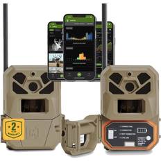 Trail Cameras Moultrie Edge PRO Cellular Trail Camera Pack Auto Connect Nationwide 4G LTE On Demand 40MP Photo 1440P Video HD Audio Ai False Trigger Elimination Ft Detection No-Glow Flash