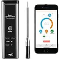Black Meat Thermometers TFA Dostmann Kabelloses BBQ Fleischthermometer Grey Meat Thermometer