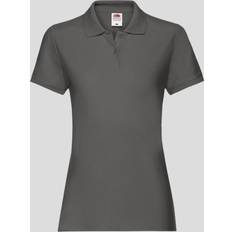 Fruit of the Loom Dame Polotrøjer Fruit of the Loom Premium Short Sleeve Polo Shirt - Dark Grey