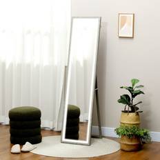 Grey Floor Mirrors Metro Lane Davit Manufactured Wood 160cm H x 40cm W x 5cm D Floor Mirror