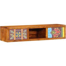 Multicoloured Benches vidaXL Wall-mounted Cabinet Multicolour 100 x 30 x 22 Solid Wood Acacia TV Bench