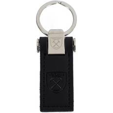 West Ham United F.C. Leather Keyring - Black